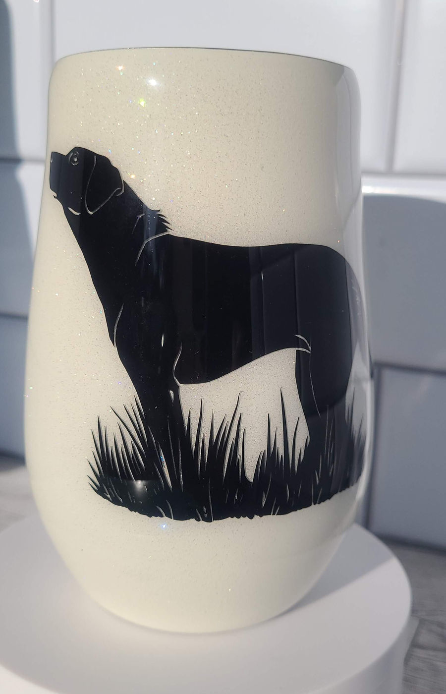 Dog wine tumbler